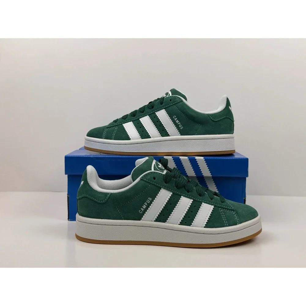 Adidas Campus 00s J Sneakers Size 5 Kids / 6.5 Women's Suede Green White IH7492